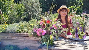 Schnittblumen im Querbeet-Garten mit Sabrina Nitsche: Blumengesteck | Bild: Tobias Bode