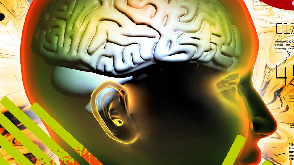 Illustration eines  Gehirns. | Bild: IMAGO / Panthermedia/ Bildmontage BR