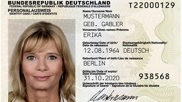 Musterausweis mit Erika Mustermann | Bild: Verordnung über Personalausweise und den elektronischen Identitätsnachweis