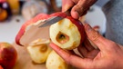 Apfel schneiden | Bild: mauritius images / Kristina Blokhin / Alamy / Alamy Stock Photos