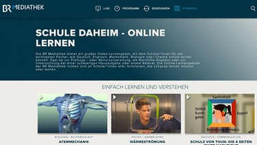 Screenshot der Startseite von "Schule daheim" von ARD alpha | Bild: BR/ARD