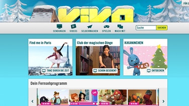 Screenshot der Startseite des Kinderkanals (KiKa) | Bild: KiKa