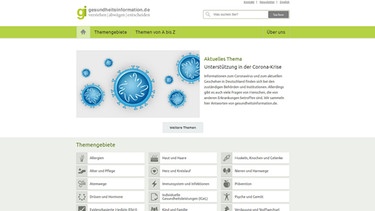 Homepage gesundheitsinformation.de - Screenshot vom 24.07.2020 | Bild: gesundheitsinformation.de