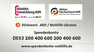 Spendentafel zur "Aktion Deutschland hilft" für die Ukraine  | Bild: tagesschau.de