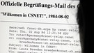"Willkommen in CSNET!" war der Betreff der ersten E-Mail, die am 02. August 1984 in Deutschland ankam. | Bild: picture-alliance/dpa