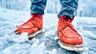 Person steht auf dem Eis | Bild: mauritius images / Vladimir Sotnichenko / Alamy / Alamy Stock Photos