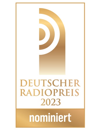 Logo des Deutschen Radiopreises mit dem Text "Nominiert" | Bild: Deutscher Radiopreis
