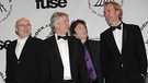 Phil Collins mit Genesis_Mitgliedern Tony Banks, Steve Hackett, Mike Rutherford 2010 | Bild: picture-alliance/dpa