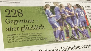 Frauen-Mannschaft der DJK-SC Mistendorf (Ortsteil von Strullendorf, Lkrs. Bamberg) hat 259 Gegentore in einer Saison bekommen | Bild: DJK SC Mistendorf Damenmannschaft