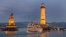 Leuchtturm im Lindauer Hafen | Bild: picture-alliance/dpa