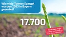 Wie viele Tonnen Spargel wurden 2023 in Bayern geerntet? | Bild: mauritius images/Joerg Huettenhoelscher /Alamy/Alamy Stock Photos