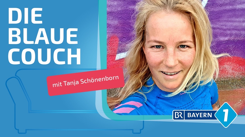 Extremläuferin Tanja Schönenborn auf der Blauen Couch | Bild: privat, Montage: BR