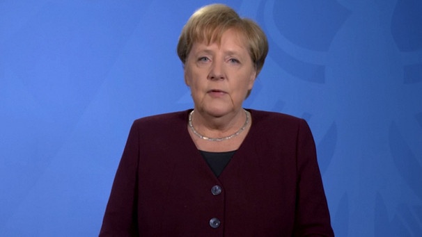 Angela merkel bei Videobotschaft | Bild: Bayerischer Rundfunk 2020