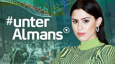 Unter Almans - Migrantische Geschichte(n) - Host Salwa Houmsi spricht in diesem Podcast mit vielen Gästen über deutsche Migrationsgeschichte(n). | Bild: ARD