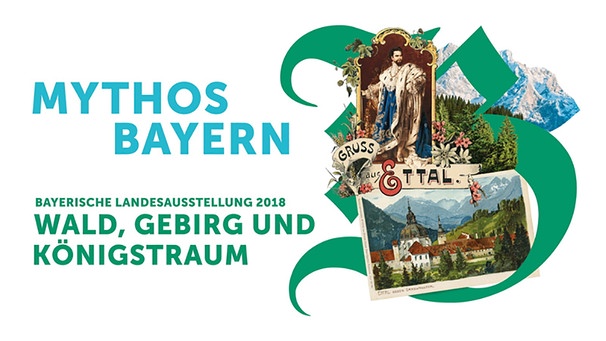 Logo der Bayerischen Landesausstellung 2018 - Wald, Gebirg und Königstraum - Mythos Bayern | Bild: Bayerische Landesausstellung 2018