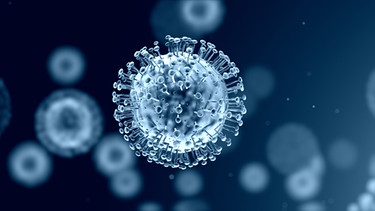 Grafische Darstellung des Covid-19-Virus. | Bild: stock.adobe.com/Jezper
