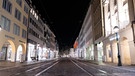 Menschenleere Fußgängerzone in der Freiburger Innenstadt. | Bild: Patrick Seeger/dpa-Bildfunk