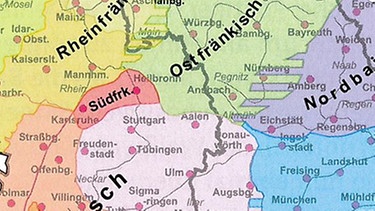Karte: Bayern und seine Sprachen | Bild: BR/Bernhard Stör