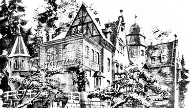 Eine Grafik des Schlosses Maßbach | Bild: Theater Schloss Maßbach