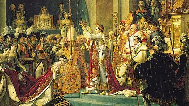Napoleon krönt sich zum Kaiser, Jacques-Louis David, Louvre | Bild: picture-alliance/dpa