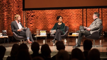 Bayerischer Buchpreis - die Jury Knut Cordsen, Sonja Zekri, Rainer Moritz | Bild:  Yves Krier