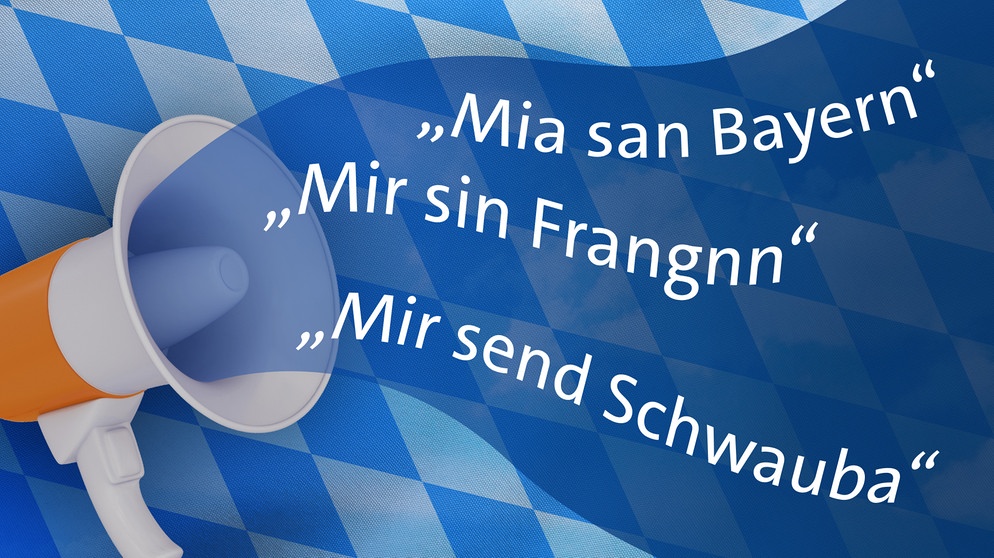 Megaphon; Bayerische Dialekte | Bild: colourbox, Montage: BR