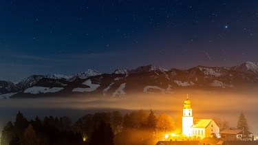 Winternacht im Allgäu, Ofterschwang | Bild: picture-alliance/dpa