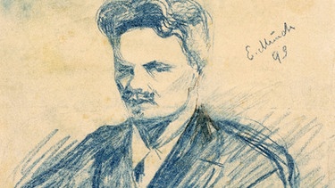 Porträt des schwedischen Schriftstellers August Strindberg, dessen Todestag sich am 14. Mai zum 100. Mal jährt. Gemalt hat das Porträt Edvard Munch. | Bild: picture-alliance/dpa