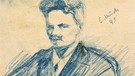 Porträt des schwedischen Schriftstellers August Strindberg, dessen Todestag sich am 14. Mai zum 100. Mal jährt. Gemalt hat das Porträt Edvard Munch. | Bild: picture-alliance/dpa