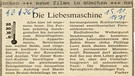 Von Helmut Fischer verfasste Filmkritik "Die Liebesmaschine" in der Abendzeitung (15.11.1971) | Bild: Cornelia Willinger
