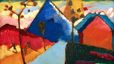 Wassily Kandinsky (1866-1944). Naturstudie aus Murnau I, (1909). Öl auf Pappe, 32,9 × 44,6 cm. Inv. Nr. GMS 45 München, Städt. Galerie im Lenbachhaus | Bild: picture alliance / akg-images