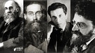 (l.-r.) Kurt Eisner, Gustav Landauer, Ernst Toller, Erich Mühsam | Bild: picture-alliance/dpa