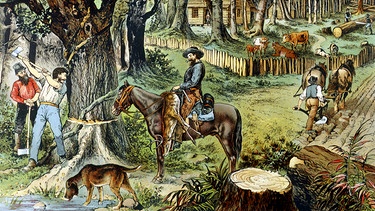 Deutsche Siedler in Amerika (um 1880) | Bild: picture-alliance/dpa/akg-images