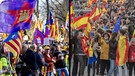 Demonstrationen in Katalonien und Madrid | Bild: BR/ picture-alliance/dpa