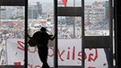 Demos auf Taksim-Platz Blick vom Atatürk-Kulturzentrum | Bild: Nar Photos Istanbul