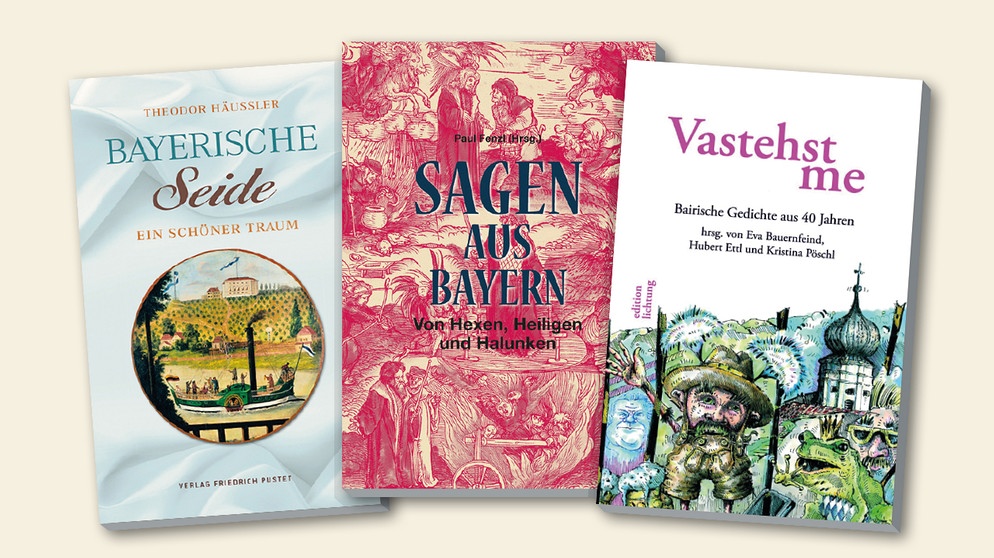 Bayerische Bücherschau Herbst 2014 | Bild: Pustet Verlag Regensburg, Volk Verlag München, edition lichtung Viechtach, Montage: BR