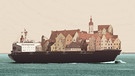 Lastenschiff mit Kleinstadt an Bord | Bild: BR