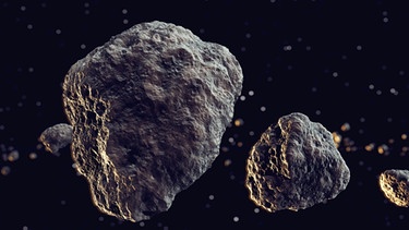 Nahaufnahme eines Asteroids. | Bild: stock.adobe.com/Dabarti
