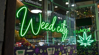 Ein Laden in New York City, in dem man Cannabis-Produkte kaufen kann
| Bild: picture-alliance/dpa