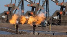 Beim Abpumpen von Öl wird Erdgas abgefackelt
| Bild: picture-alliance/dpa