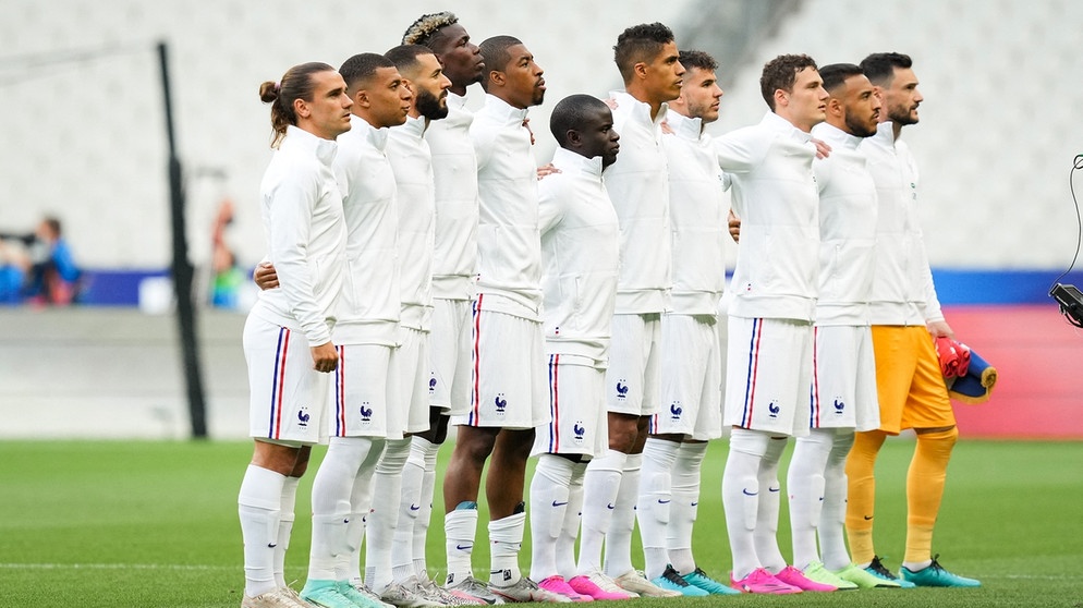 Die französische Fußballmannschaft im Stade de France, in Saint Denis, Frankreich am 08. Juni 2021
| Bild: picture-alliance/dpa