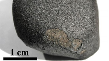 Dunkelgrauer runder Stein, 1 cm groß | Bild: picture-alliance/dpa