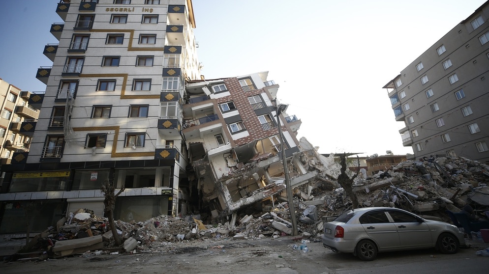 Beschädigte Gebäude im Erdbebengebiet Hatay, Türkei / 14.02.2023
| Bild: picture-alliance/dpa