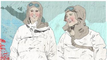 Illustration Kalenderblatt: Hillary und Norgay besteigen Mount Everest | Bild: BR/ Angela Smets