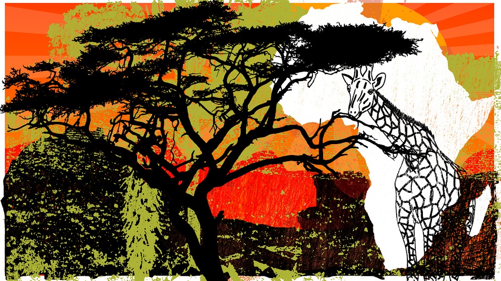 Illustration Kalenderblatt: Samuel Mauch entdeckt Ruinenstadt Simbabwe | Bild: BR/ Angela Smets