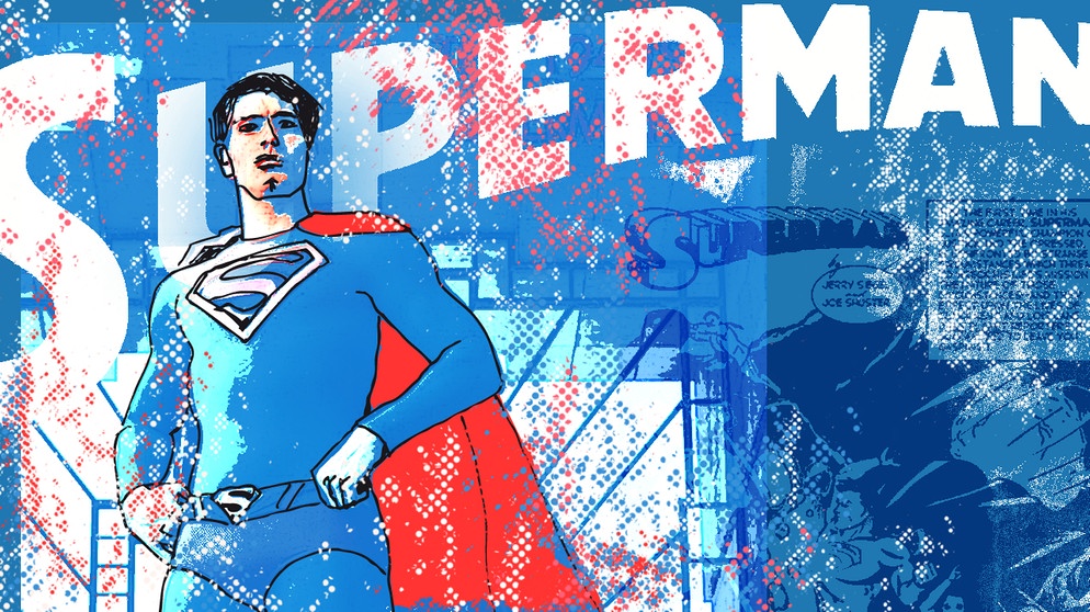 Illustration des Kalenderblatts:Superman geboren | Bild: BR/ Franziska Pucher