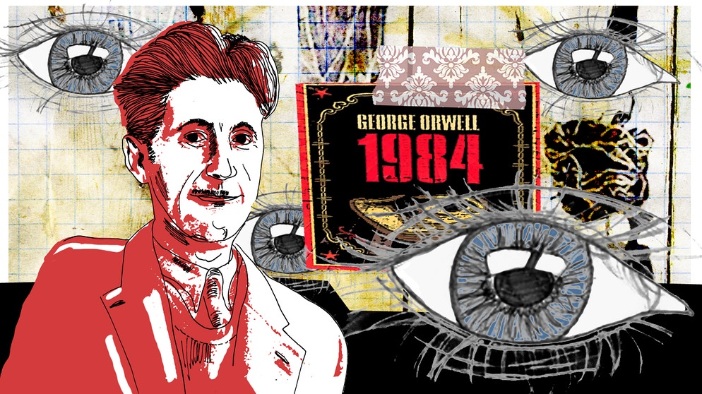 Illustration Kalenderblatt: Georg Orwells 1984 erscheint 8.6.1949 | Bild: BR/ Angela Smets