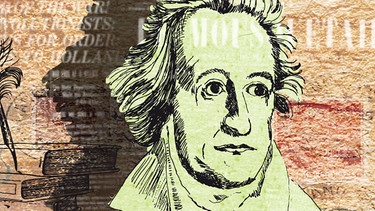 Illustration Kalenderblatt: Goethe äußert sich über Pressefreiheit | Bild: BR/ Angela Smets