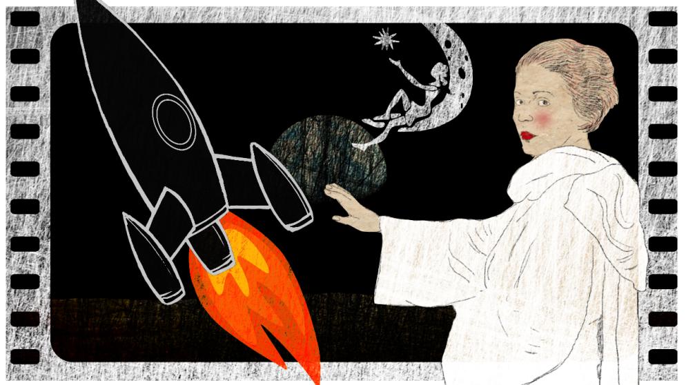 Illustration Kalenderblatt: Premiere für Fritz Langs "Die Frau im Mond" | Bild: BR/Angela Smets