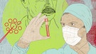 Illustration Kalenderblatt: Karl Landsteiner entdeckt die Blutgruppen | Bild: BR/ Angela Smets